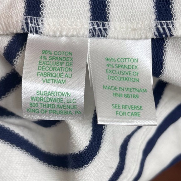 Lilly Pulitzer • White & Navy Nautical Striped Bennett Zip Front Jacket Size M - Picture 5 of 5